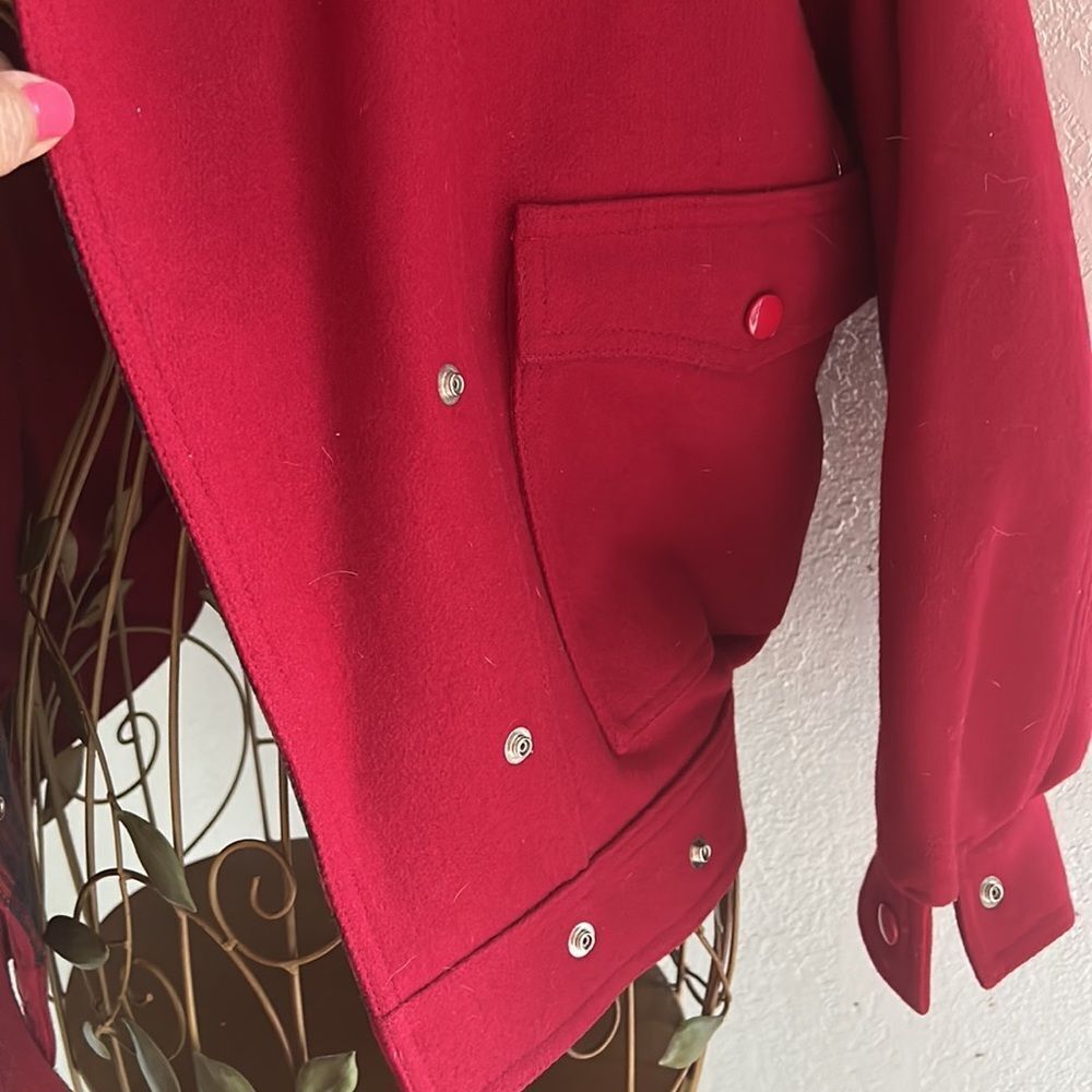 Vintage Burgundy Women's bomber jacket - Picture 4 of 7